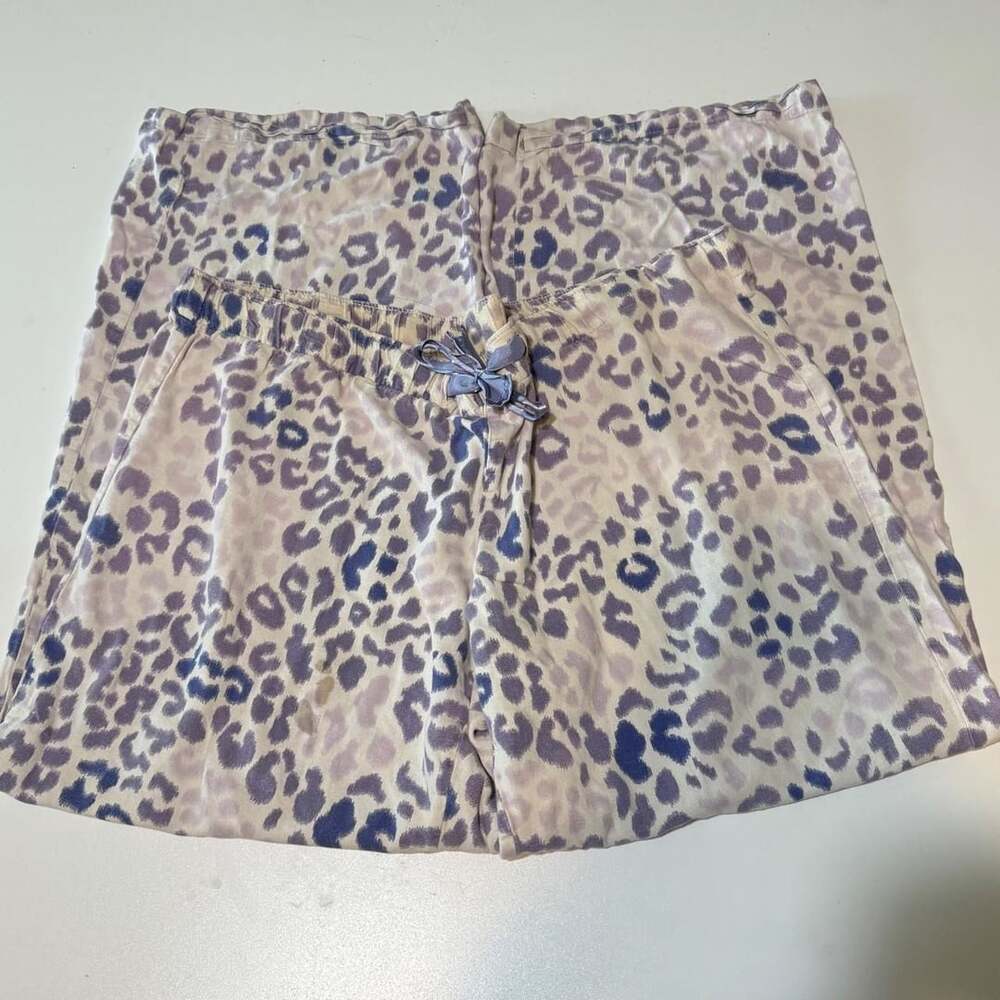 Old Navy Intimates Leopard Print Lounge Pants M/M Purple Cream
